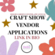 We're now accepting Vendor applications for Delhi Garden Center's 4th annual Craft Show - now through December 7th!