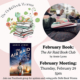 The Delhi Book Worms February meeting will be on Thursday, Feb 29th at 5PM