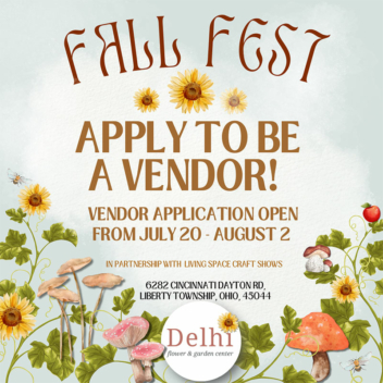 Apply to be a Vendor at Fall Fest. Application open from July 20 through August 2, 2023