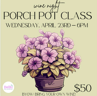 Porch Pot Class - Wine Night